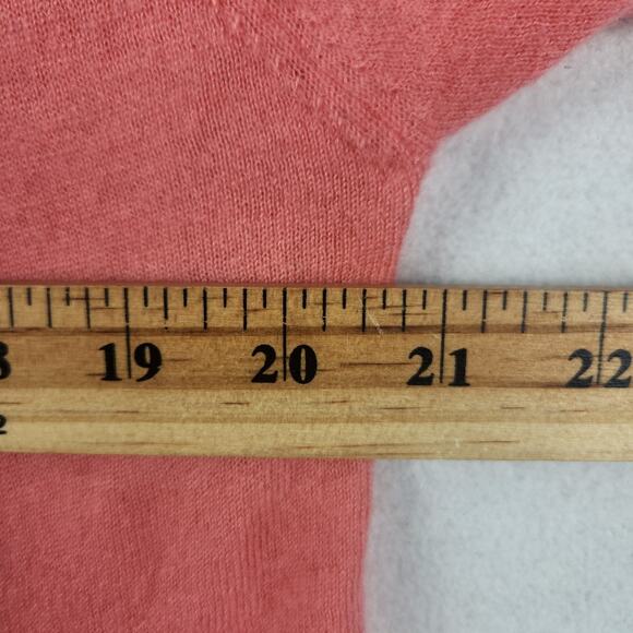 Incashmere 100% Cashmere 3/4 Sleeve Open Front Cardigan Women’s SZ LG Pink EUC - Picture 10 of 13